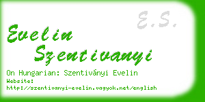 evelin szentivanyi business card